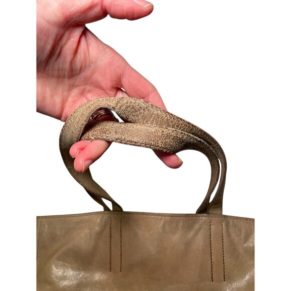 MIU MIU Vitello Leather Tote Brown Tan Large Travel Bag Tote - Picture 12 of 17